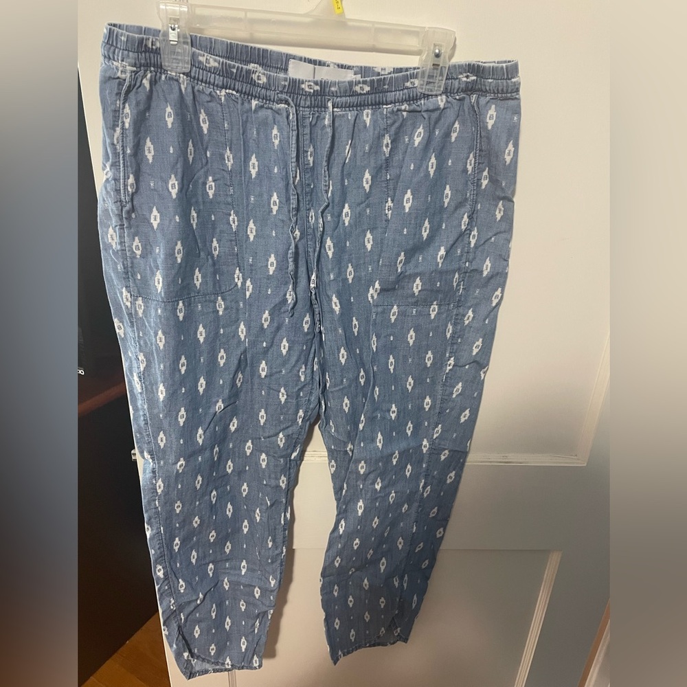 Sonoma Blue and White Patterned Pants